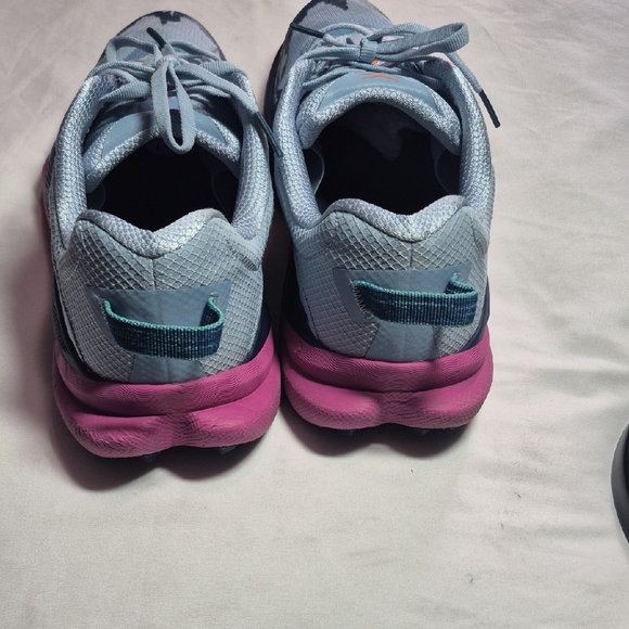 Hoka Sky Blue and Coral Running Shoes main image 8